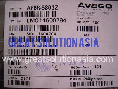 AFBR-5803Z factory label Avago AFBR-5803Z