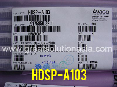 HDSP-A103 factory label Avago HDSP-A103
