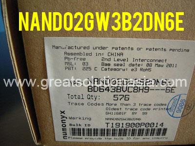 NAND02GW3B2DN6E Numonyx MICRON factory sealed NAND02GW3B2DN6E